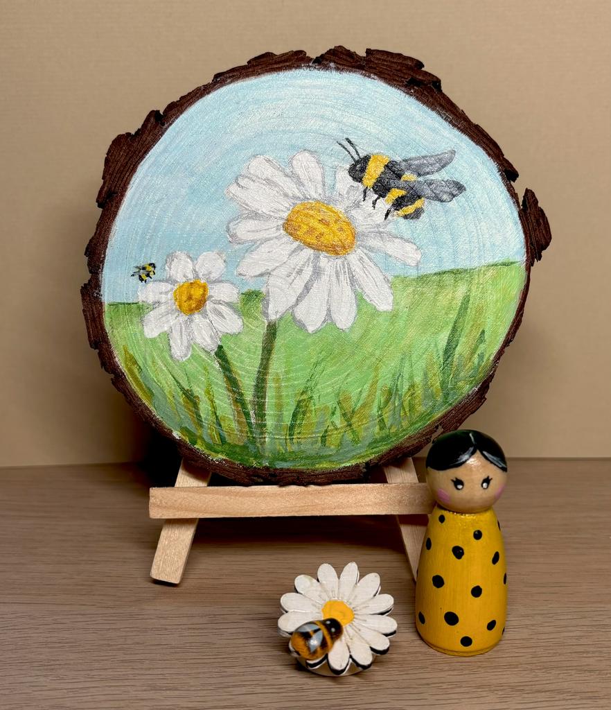 Seizoenstafel bloem bijen  pegdoll, Ophalen of Verzenden, Nieuw