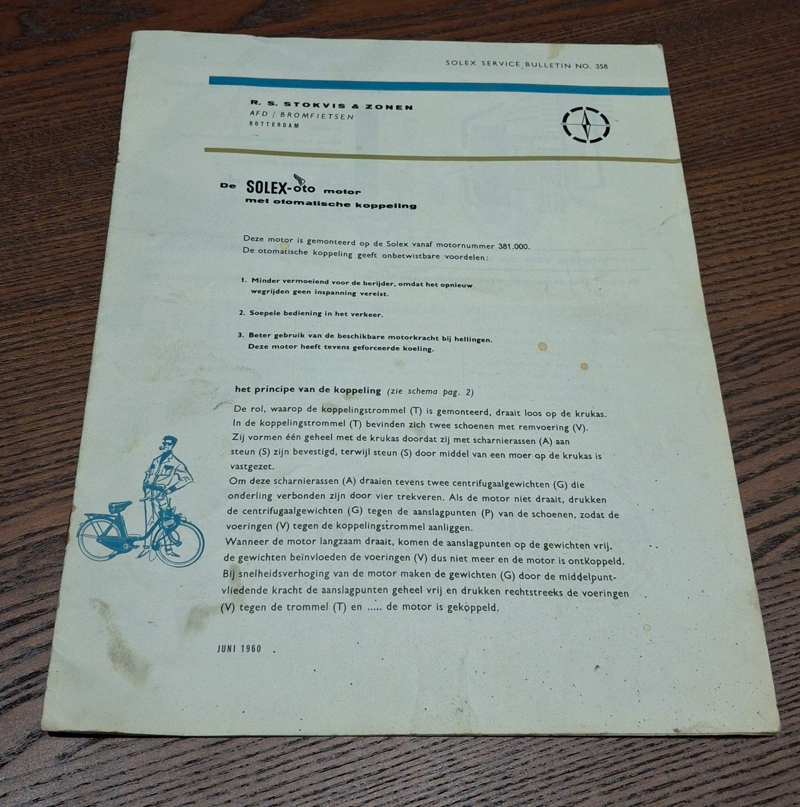 Solex Oto service bulletin 358 / Stokvis 1960, Ophalen of Verzenden, Gebruikt
