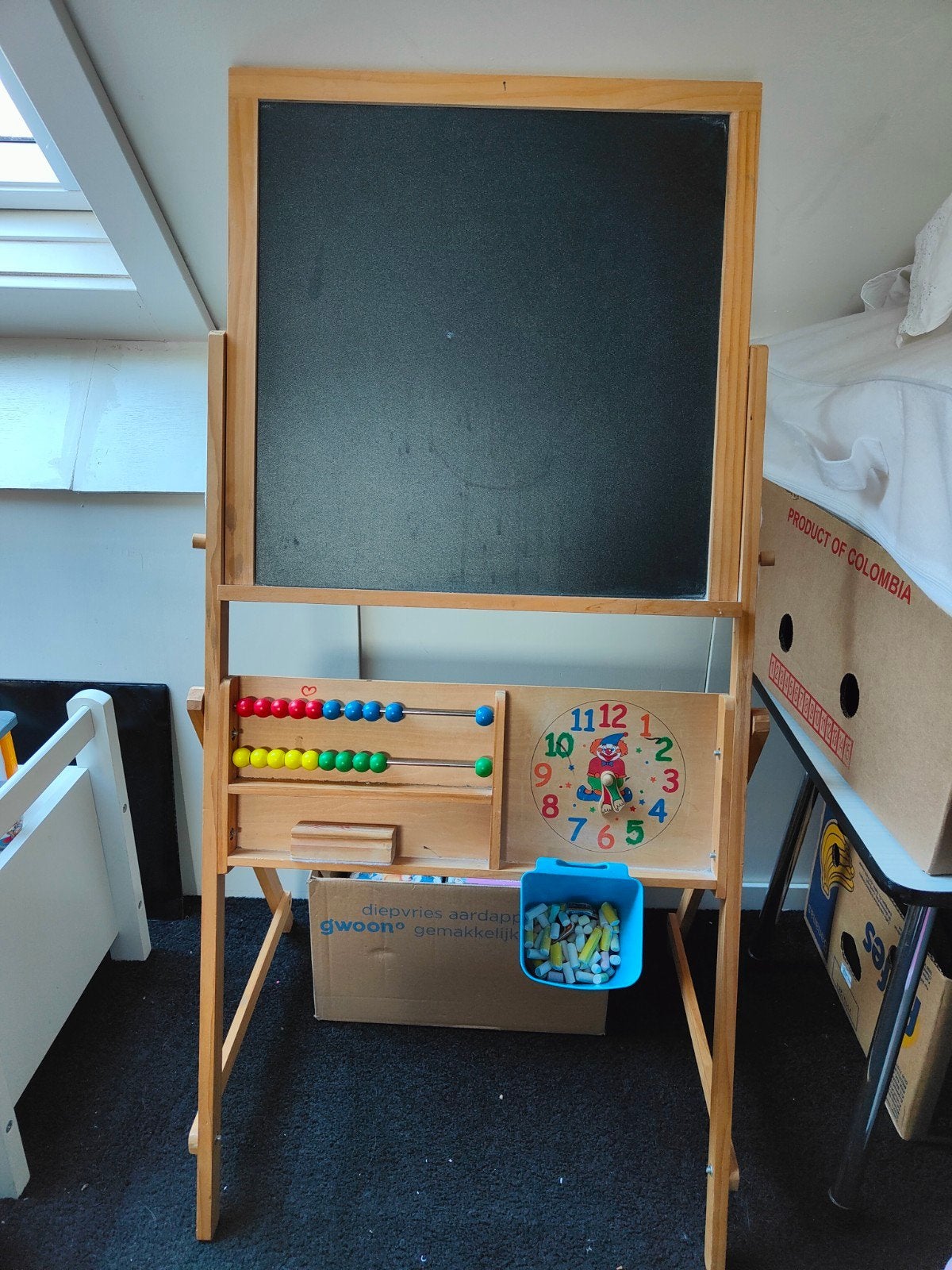 schoolbord voor kinderen, Ophalen, Gebruikt, Krijtbord