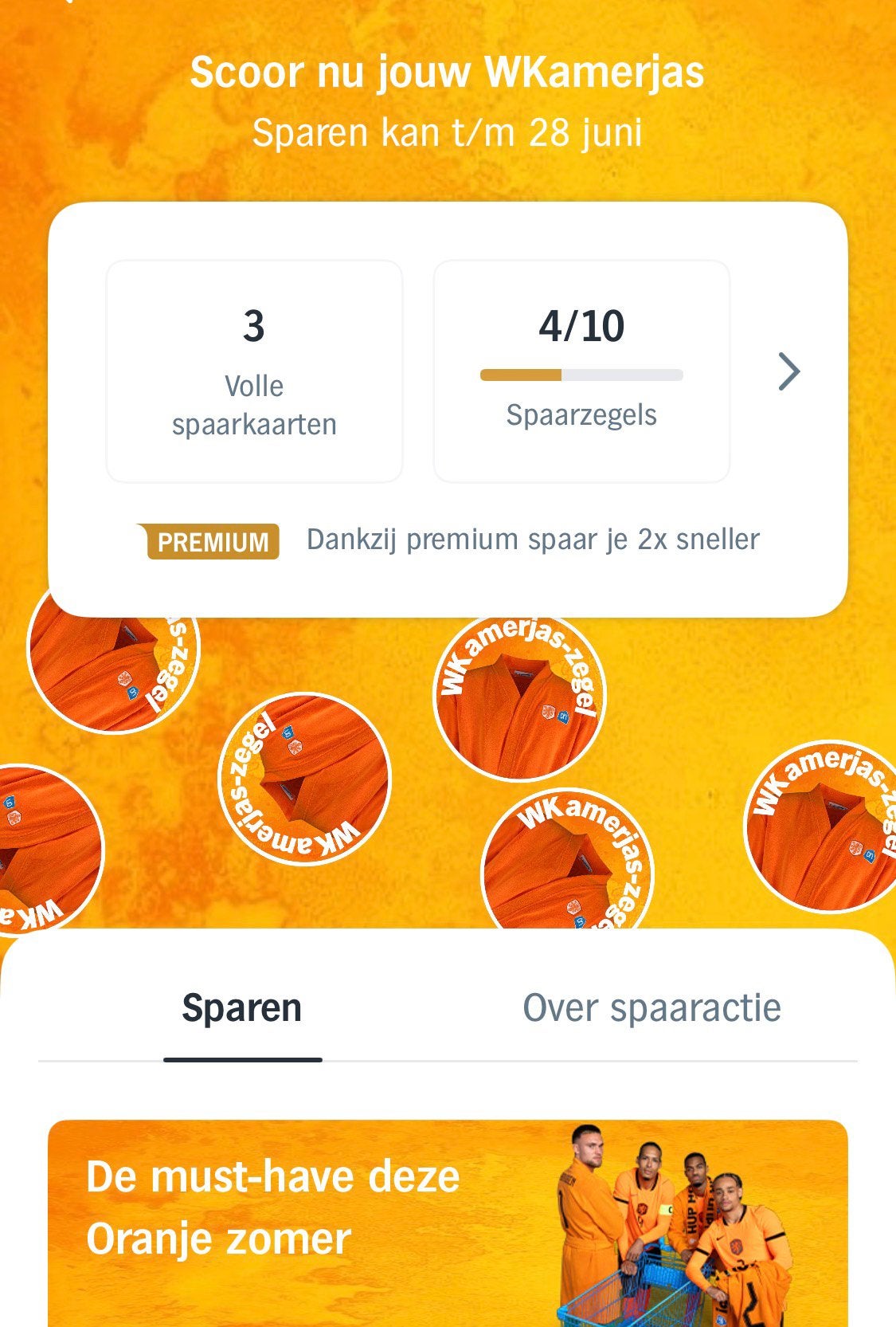 3 volle spaarkaarten AH WK kamerjas, Albert Heijn, Ophalen of Verzenden