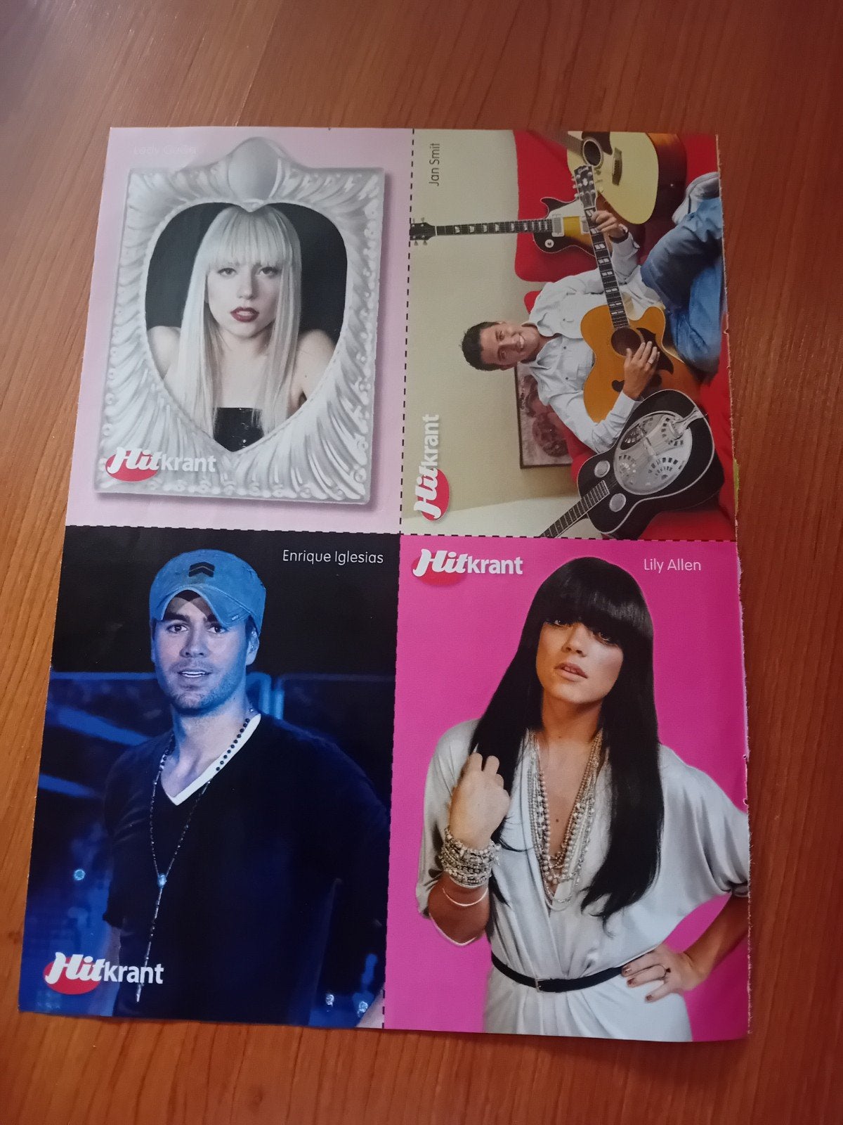 4 mini agenda posters van Hitkrant, Verzamelen, A4 of kleiner, Ophalen of Verzenden, Muziek, Rechthoekig Staand