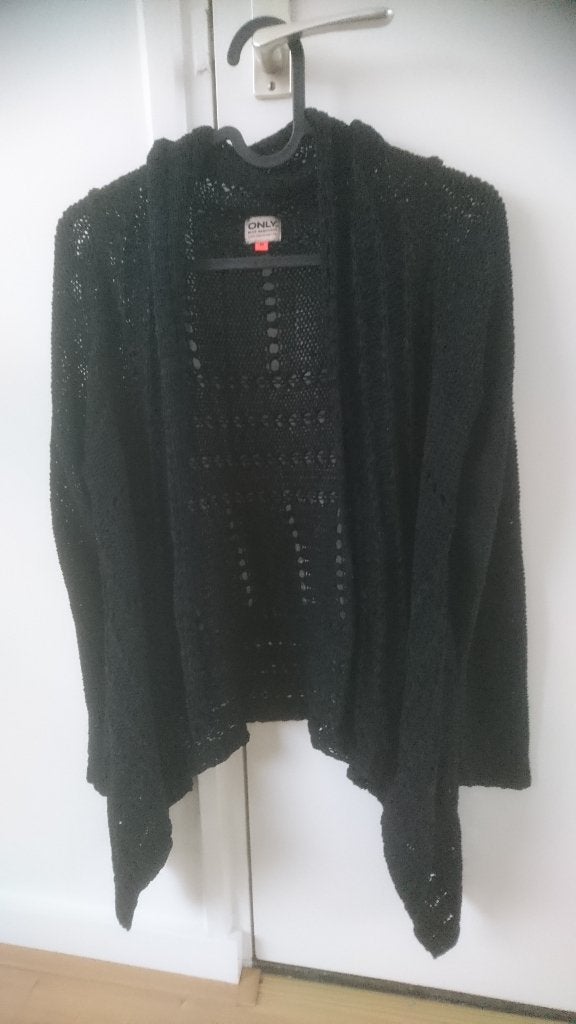 Open vest Only Maat M Dames Lange mouw Patroon Zwart Zwarte, Kleding | Dames, Truien en Vesten, Maat 38/40 (M), Only, Zwart, Ophalen of Verzenden
