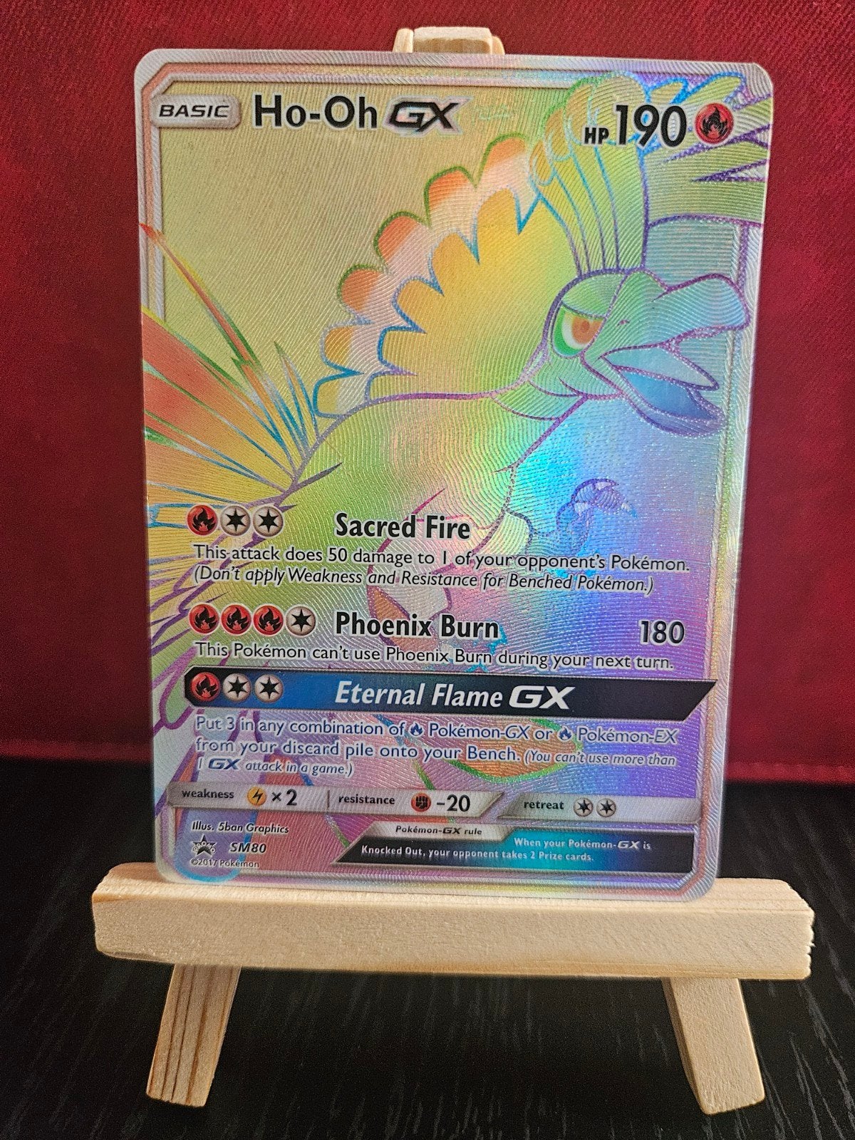 Ho-Oh GX #SM80, Ophalen of Verzenden, Gebruikt, Losse kaart, Foil