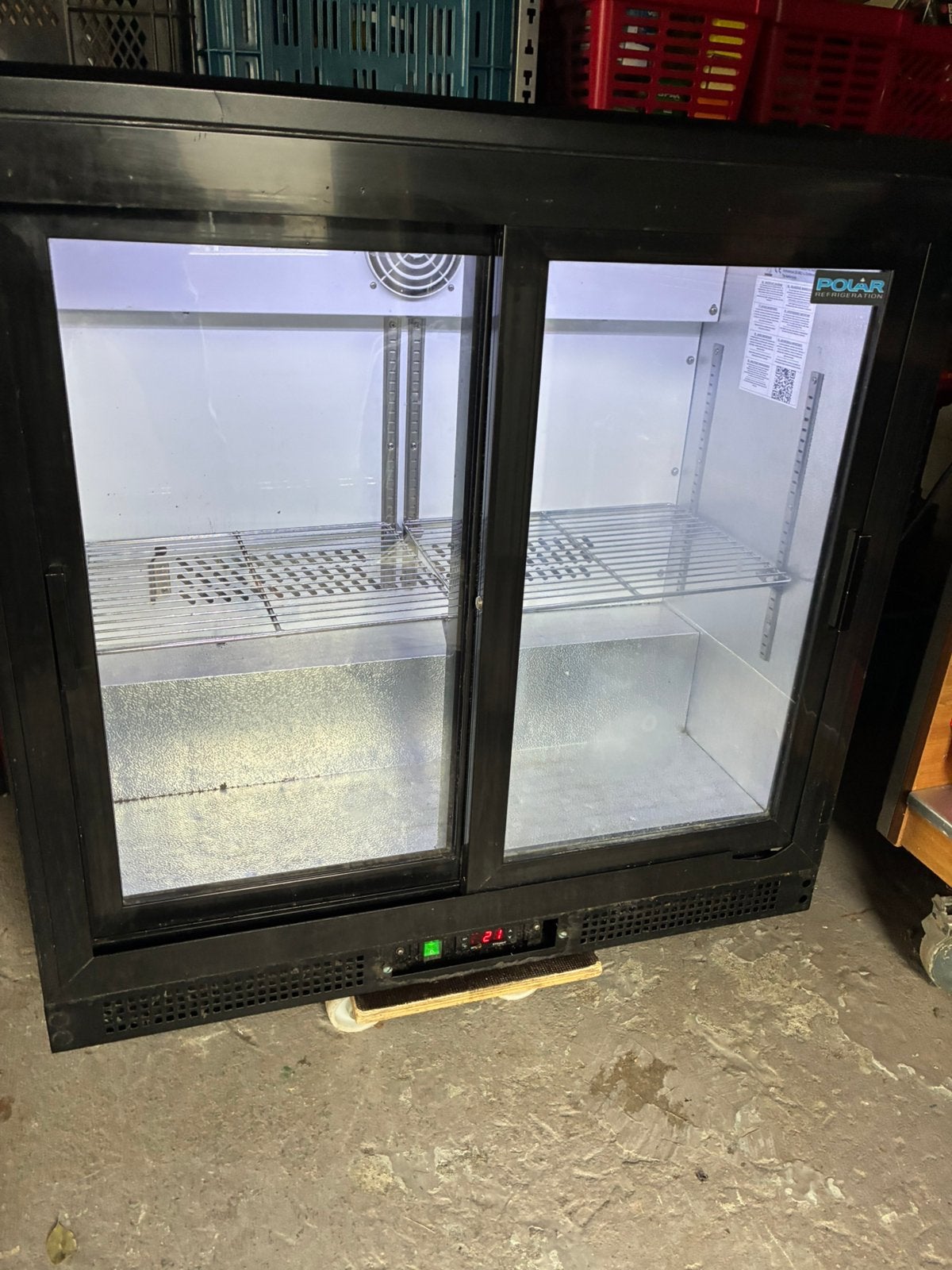 Koelkast met 2 keer glazen deur, Huis en Inrichting, Barren, Ophalen of Verzenden, Zo goed als nieuw