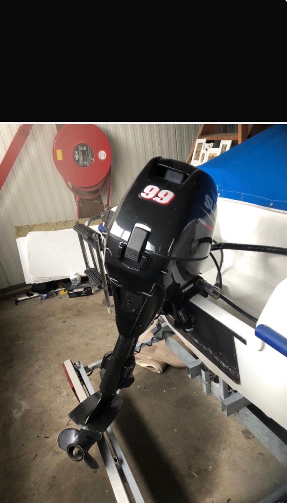 Stabiele consoleboot met 9.9 pk Suzuki buitenboordmotor, Watersport en Boten, Overige merken, Gebruikt, Afdekzeil, Buitenboordmotor