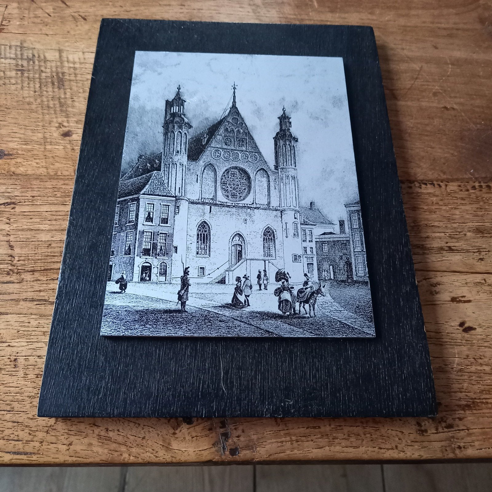 staalgravure Ridderzaal Den Haag (Binnenhof) – L. Rohbock, Antiek en Kunst, Verzenden