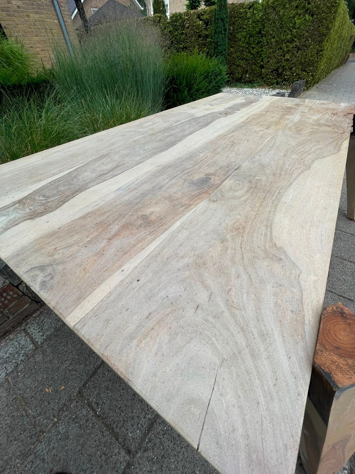 Eettafel hardhout Acacia Eettafel 200 x 101 cm – Kringvrij!, Ophalen, 100 tot 150 cm, 200 cm of meer, Zo goed als nieuw