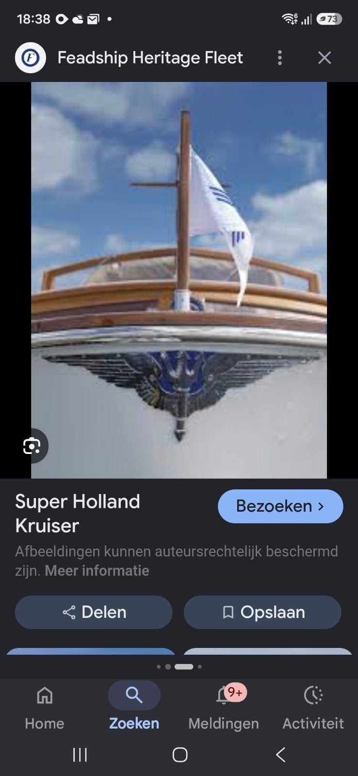 Vintage Feadship Boegornament - Super Holland Kruiser, Ophalen of Verzenden, Gebruikt, Overige typen