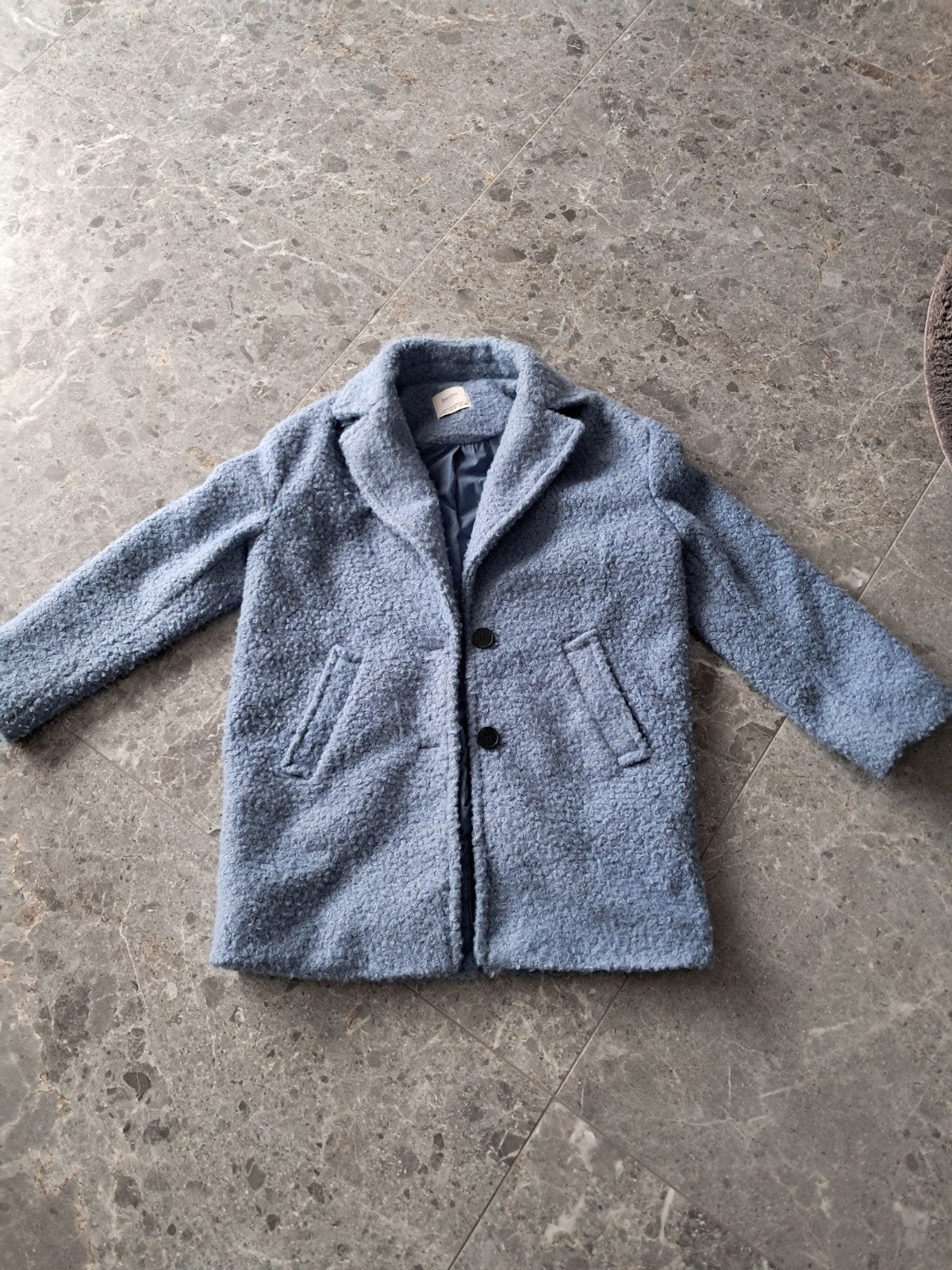 Bershka teddy jasje maat M, Kleding | Dames, Jassen | Winter, Maat 38/40 (M), Blauw, Zo goed als nieuw, Bershka