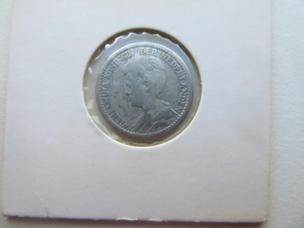 25 cent 1914, Zilver, 25 cent, Ophalen of Verzenden, Koningin Wilhelmina
