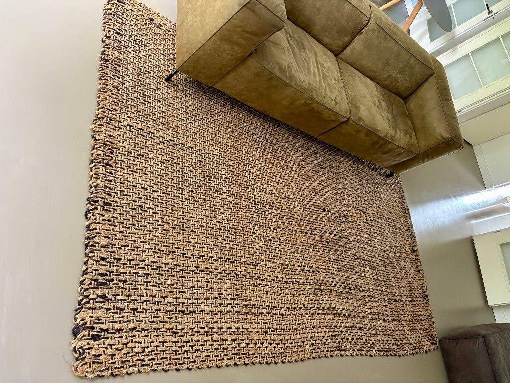 Riya geweven jute vloerkleed - MADE design - 315x200cm, Ophalen, Beige, Boho, 150 tot 200 cm