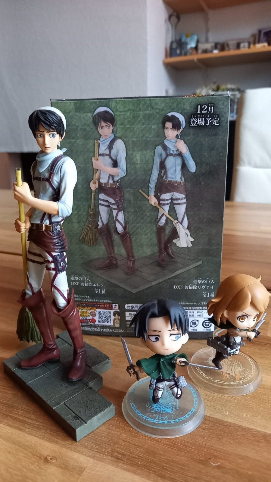 Attack on Titan Figuren: Levi, Petra & Eren (met doos), Ophalen of Verzenden, Zo goed als nieuw