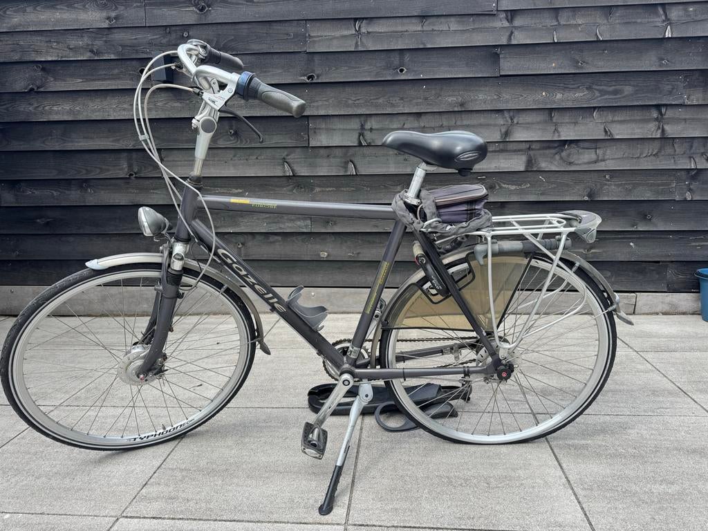 Gazelle Furore herenfiets met ketting slot - lekke achterban, Ophalen, Gebruikt, Versnellingen, 56 cm of meer