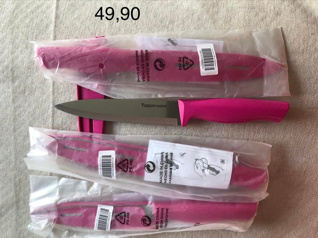 Tupperware koksmes per stuk - Nieuw in verpakking, Ophalen of Verzenden, Nieuw, Rood, Overige typen