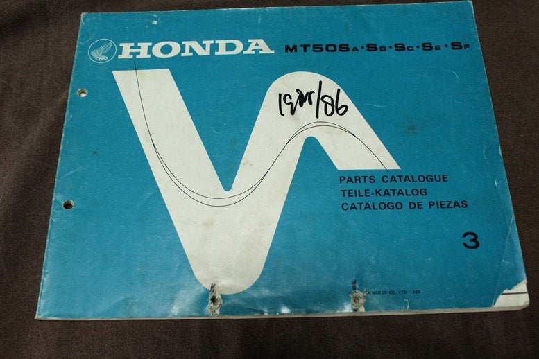 Honda MT50 Sa Sb Sc Se Sf 1985 moped parts catalogue, Ophalen of Verzenden, Gebruikt
