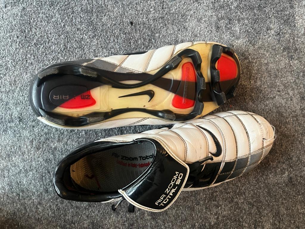 Originele Nike Air Zoom Total 90 2 FG Wit Zwart Maat 44,5, Sport en Fitness, Voetbal, Ophalen of Verzenden, Gebruikt, Schoenen