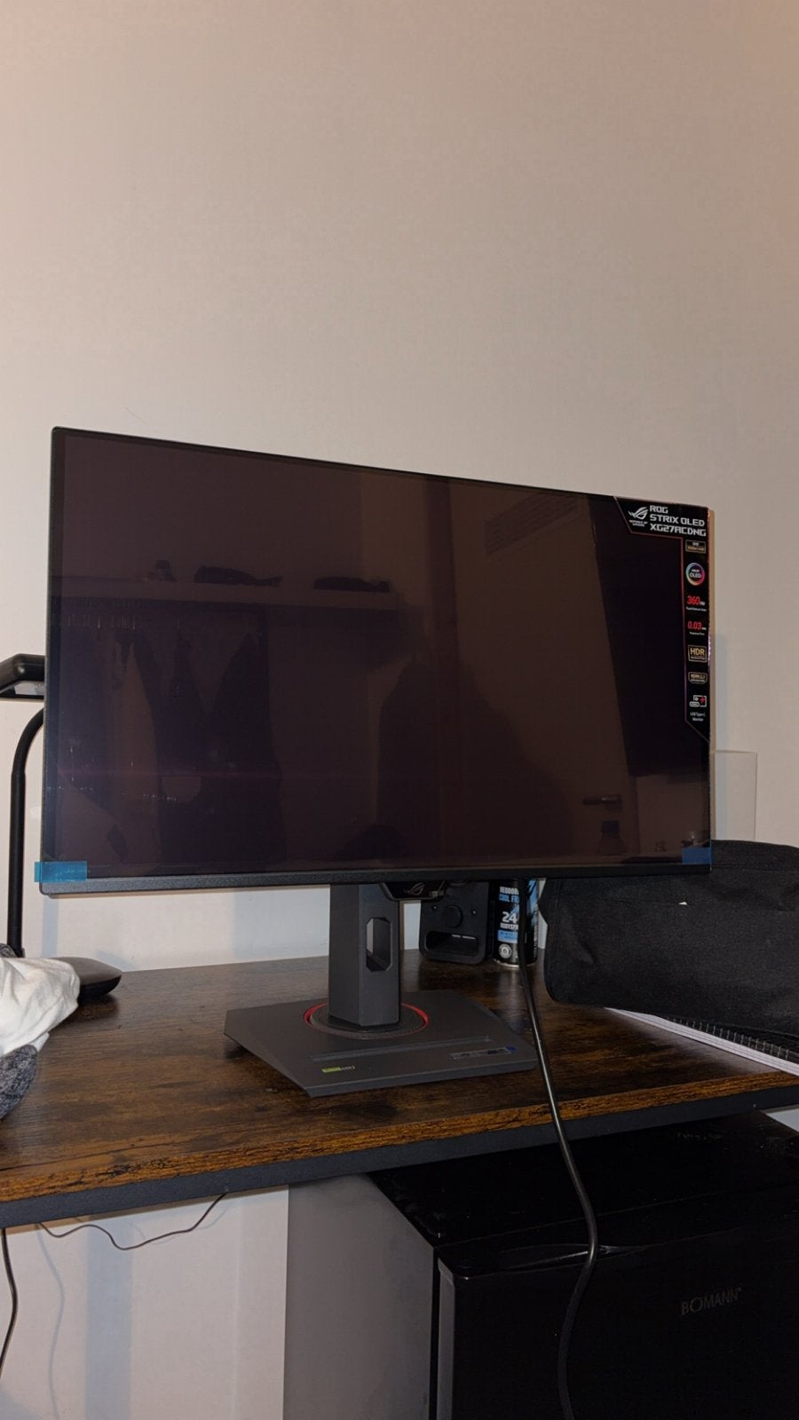 Asus Rog Strix OLED Xg27Acdng Gaming Monitor, Computers en Software, In hoogte verstelbaar, Minder dan 1 ms, Zo goed als nieuw