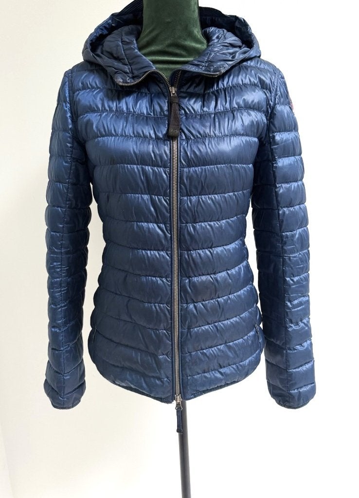 Parajumpers PJS dames (tussen) jas sheen gloss blauw M, Maat 38/40 (M), Parajumpers, Zo goed als nieuw, Verzenden