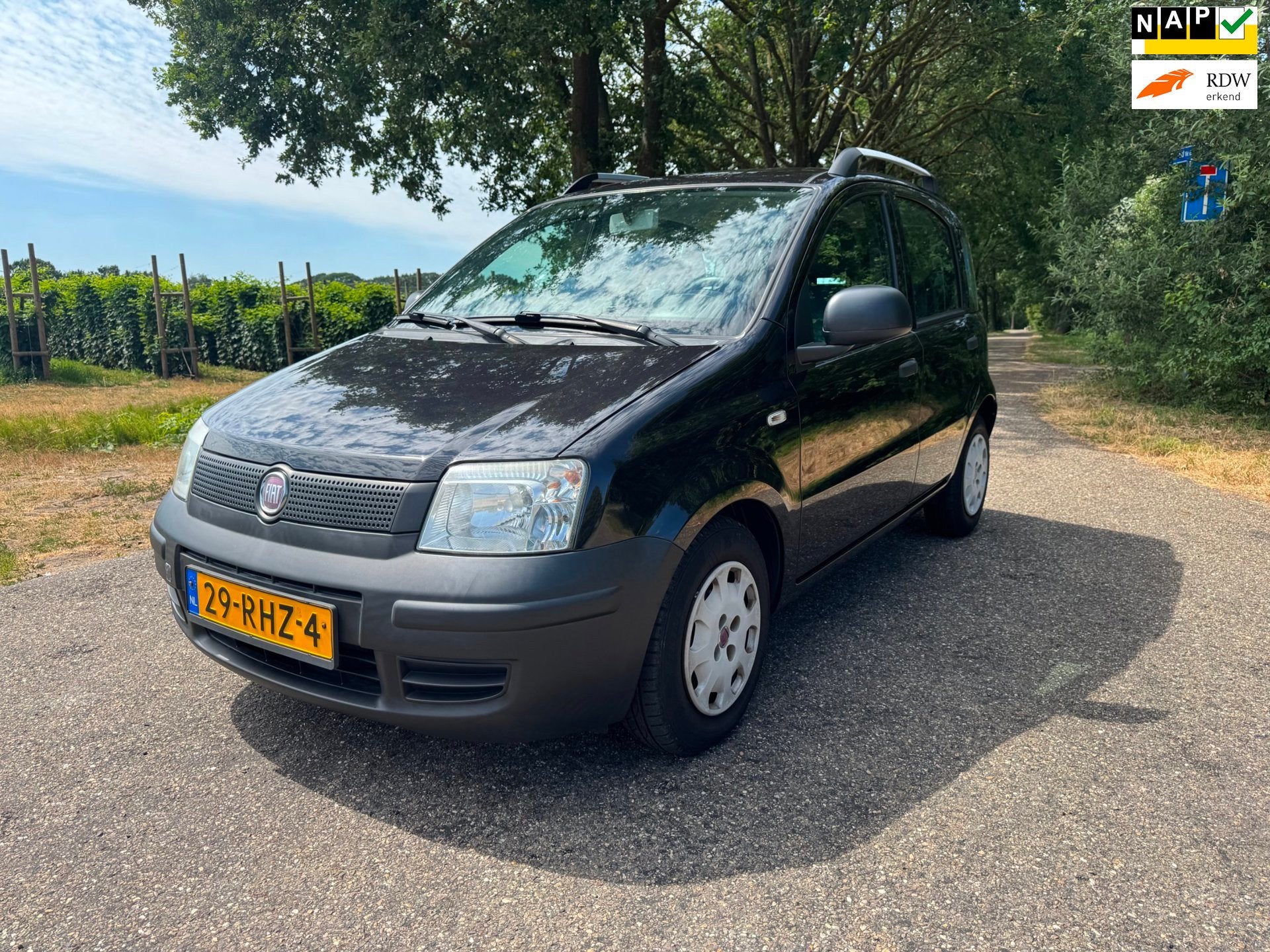 Fiat Panda 1.2 Actual | Nieuwe APK | NAP, Euro 5, Gebruikt, 1242 cc, Zwart