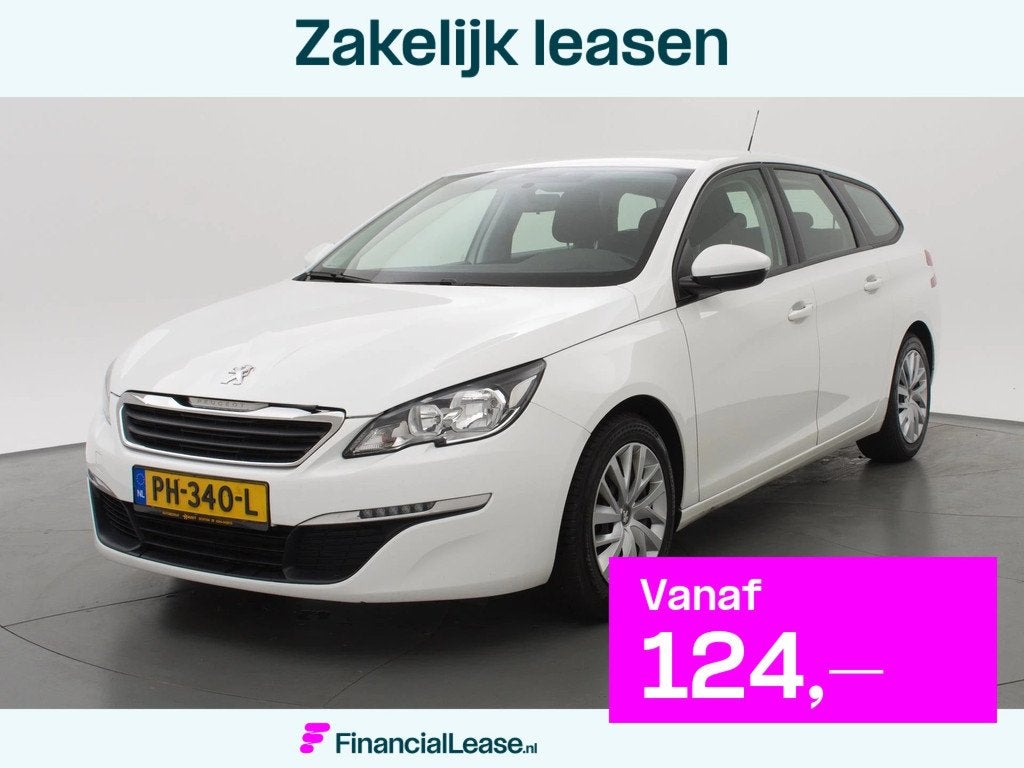 Peugeot 308 SW 1.2 PureTech Blue Lease + Trekhaak, Auto's, Peugeot, Bedrijf, Lease, Financial lease, ABS, Airbags, Airconditioning