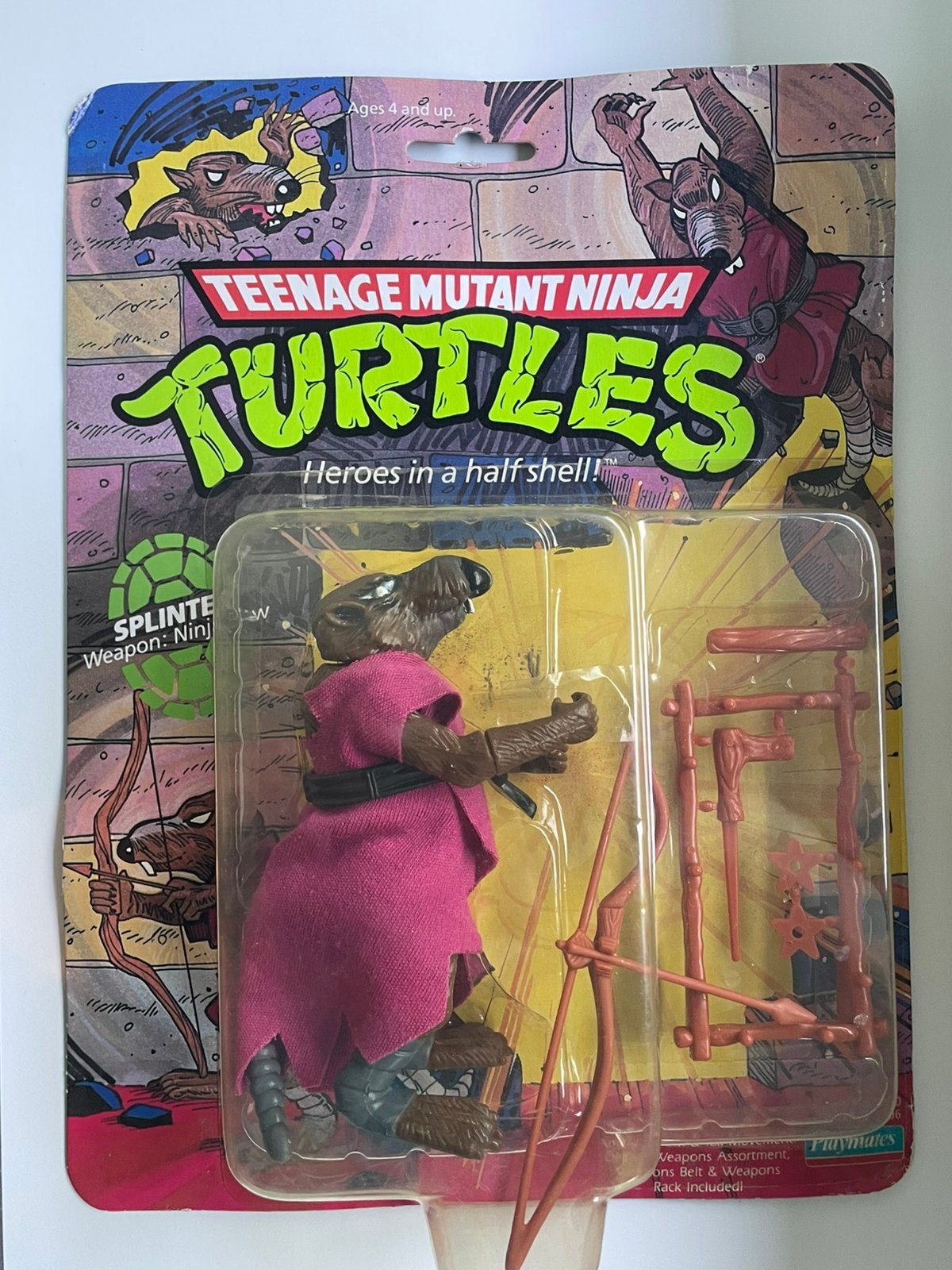 Vintage Playmates TMNT 10-Back Splinter MOC, Verzenden, Zo goed als nieuw