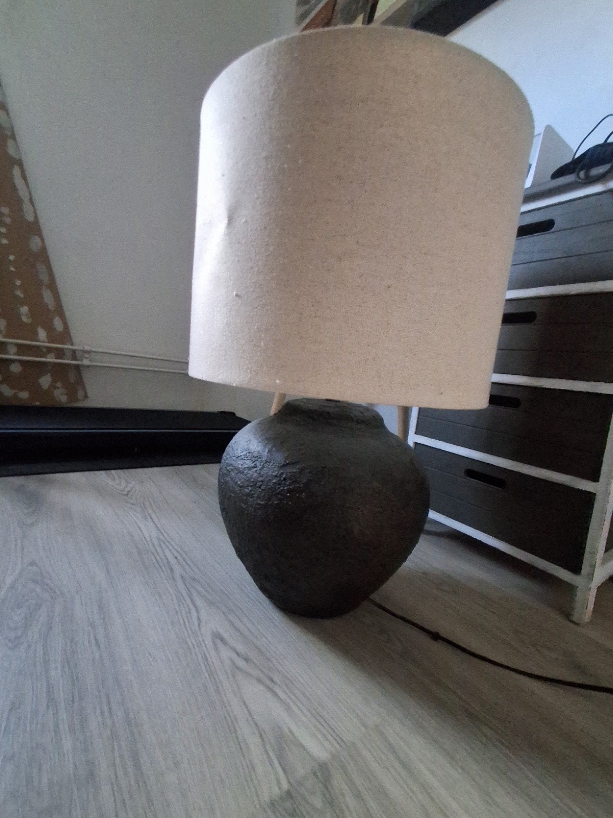grote kruiklamp, Ophalen of Verzenden, Zo goed als nieuw, Bruin, Rond