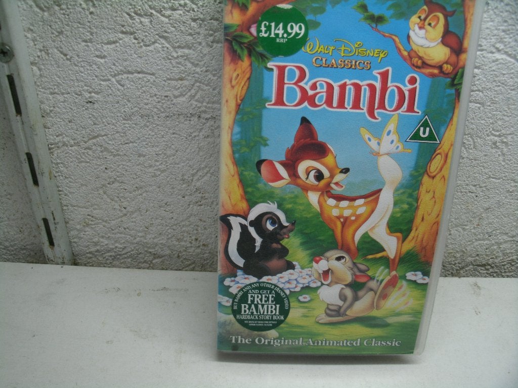 vhs 164a bambi U free bambi engels, Alle leeftijden, Ophalen of Verzenden, Gebruikt