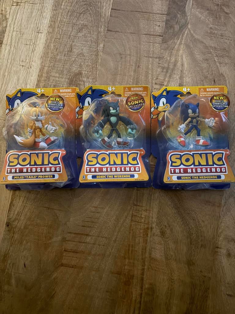 Sonic The Hedgehog Actiefiguren Set - Tails, Werehog, Sonic, Kinderen en Baby's, Speelgoed | Actiefiguren, Nieuw, Ophalen