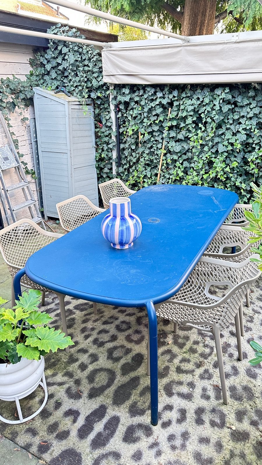 Fatboy tafel en stoelen, Ophalen, Gebruikt, Kunststof