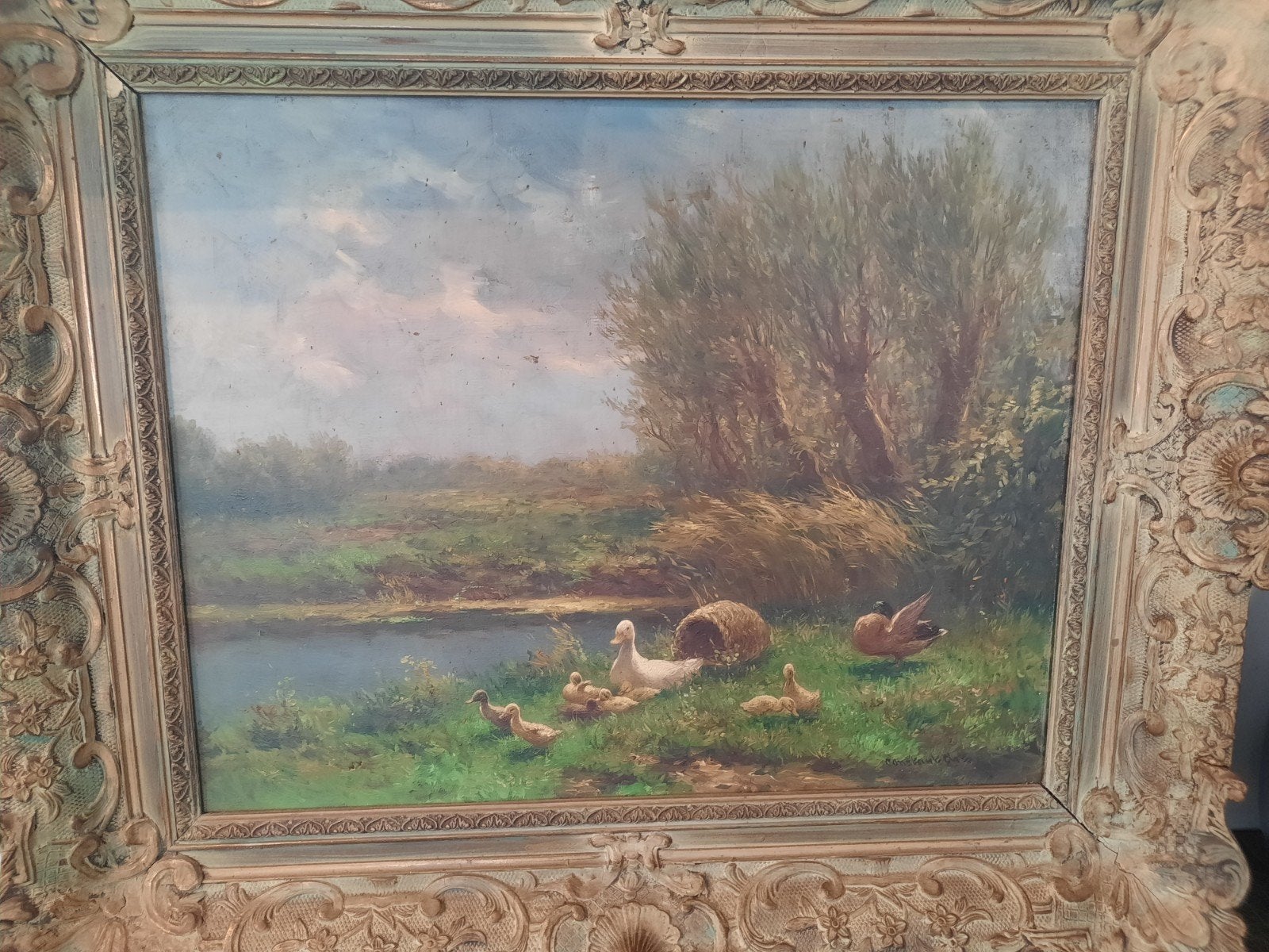 Olieverf schilderij van Constant Artz, Antiek en Kunst, Kunst | Schilderijen | Klassiek, Ophalen of Verzenden