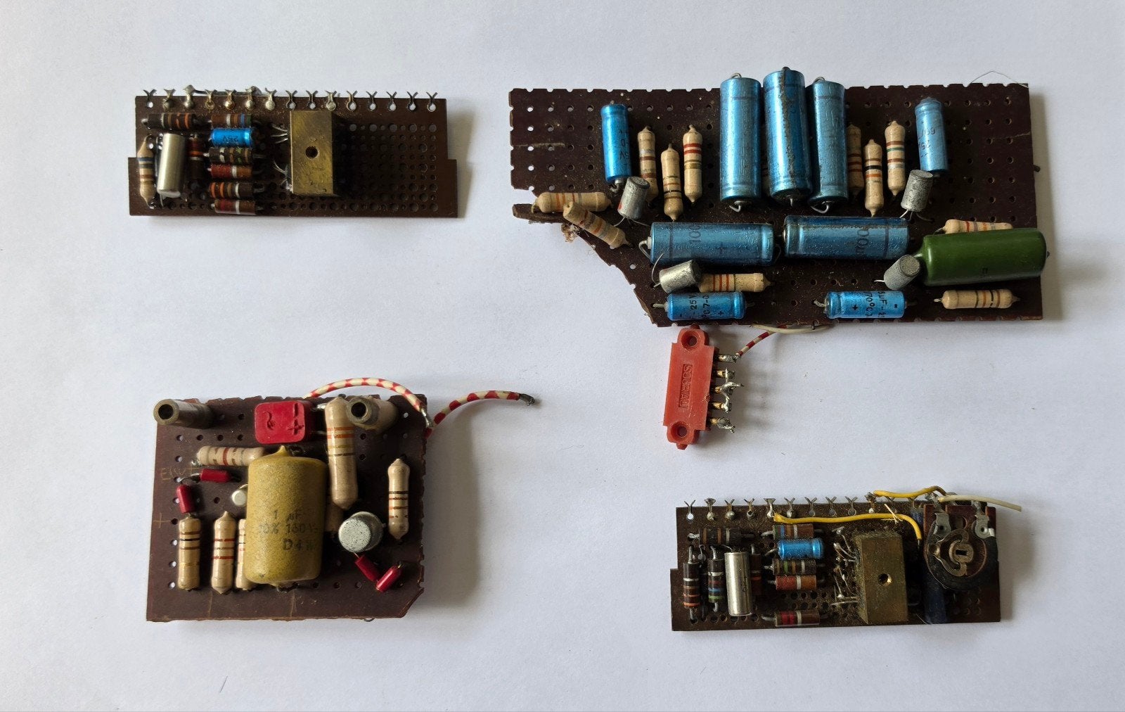5 vintage printplaten, Hobby en Vrije tijd, Elektronica-componenten, Gebruikt, Ophalen of Verzenden
