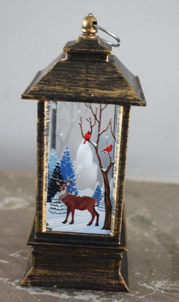 kerst lantaren met herten afbeelding, Diversen, Kerst, Ophalen of Verzenden, Gebruikt