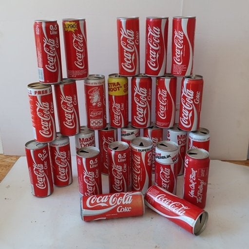Coca Cola blik 0,5 liter diverse landen 27 stuks PARTIJ, Ophalen of Verzenden, Gebruikt, Gebruiksvoorwerp
