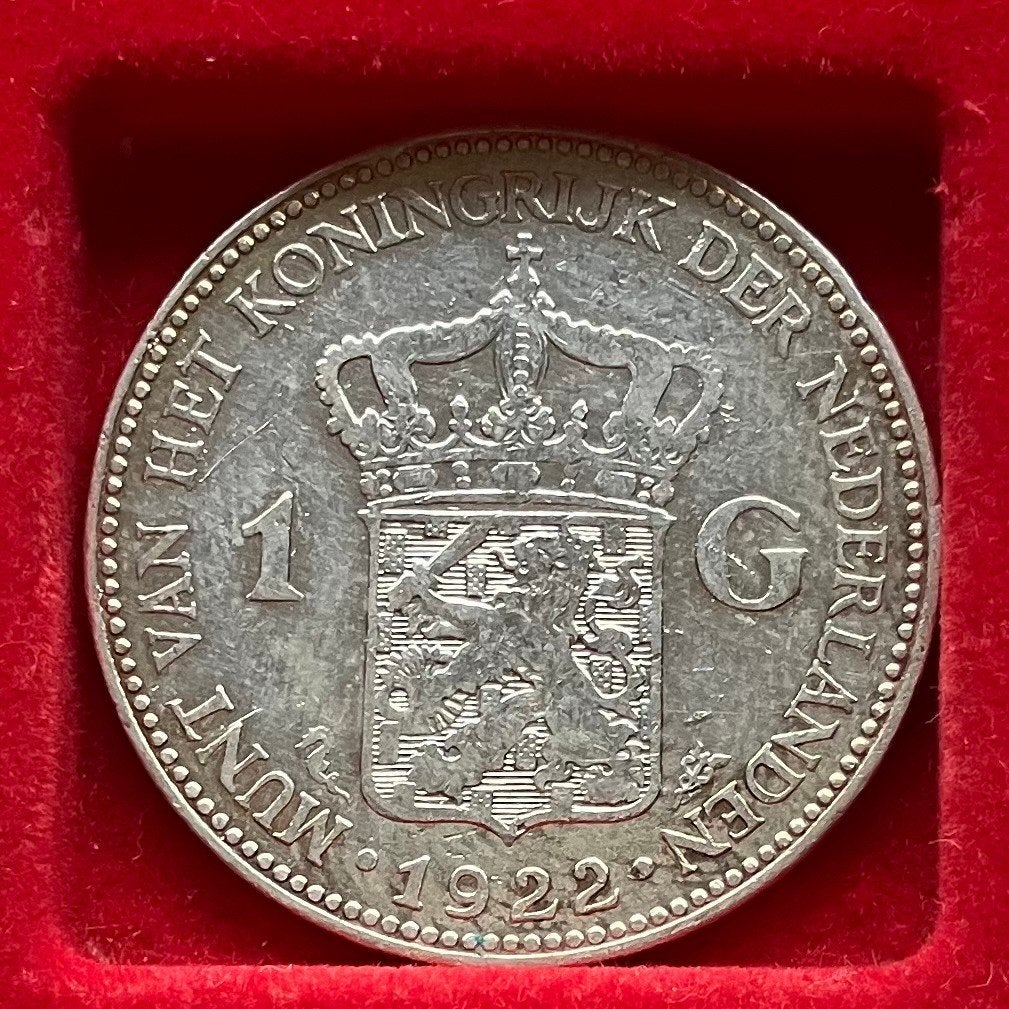 VERSCHILLENDE JAREN 1 gulden Wilhelmina 'Opgestoken Haar', Ophalen, 1 gulden, Zilver, Koningin Wilhelmina