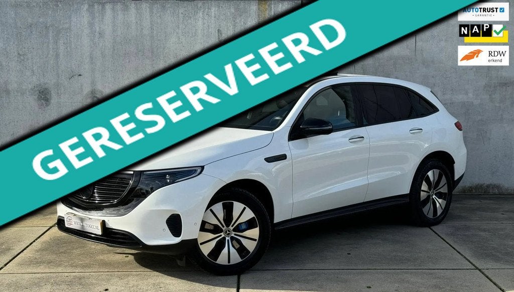 Mercedes-Benz EQC 400 4MATIC SOH 94% 80kWh PANO NAP BTW, Auto's, Automaat, Stof, Zwart, Met garantie (alle)