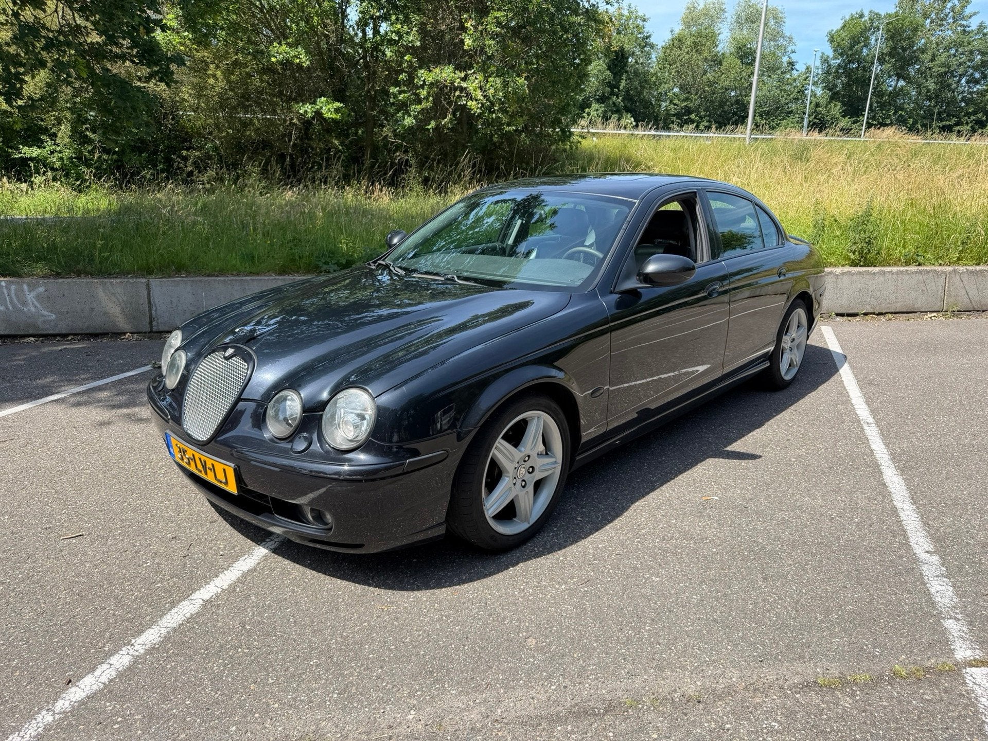 Jaguar S-type 4.2 V8 R S/C opknapper / onderdelen / cross I, Auto's, Achterwielaandrijving, Gebruikt, Zwart, Bedrijf
