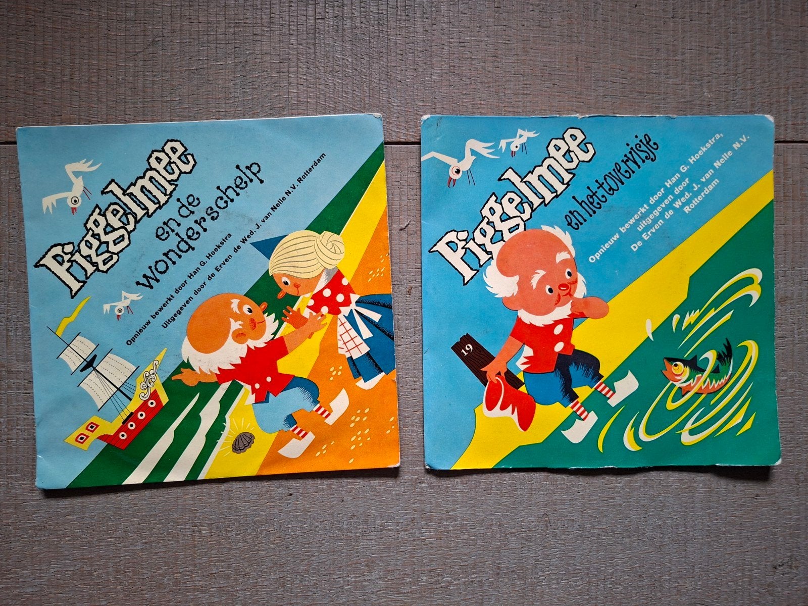 2 vintage vinyl singles van Piggelmee, Cd's en Dvd's, Ophalen of Verzenden, Gebruikt