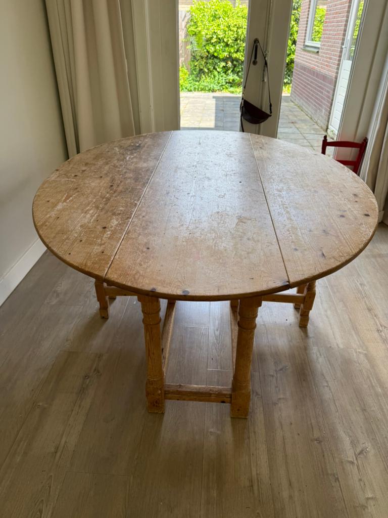 Ovale grenen tafel inklapbaar, Ophalen of Verzenden