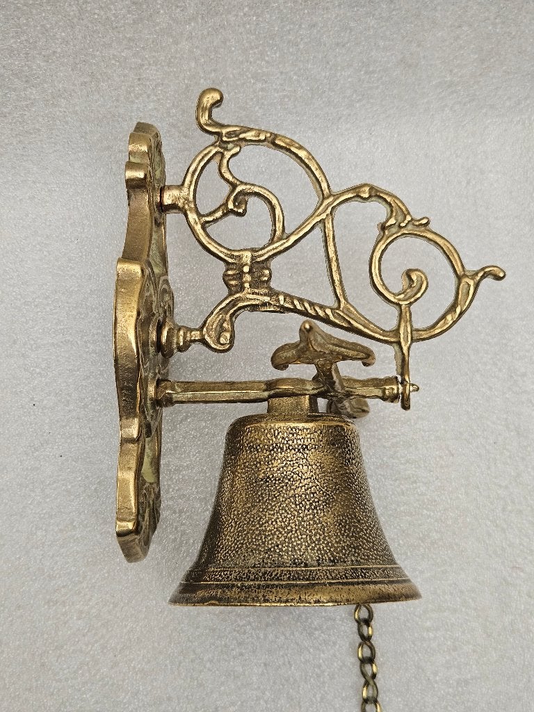 Antiek messing deur/ poortbelletje, Antiek en Kunst, Antiek | Koper en Brons, Ophalen of Verzenden, Koper