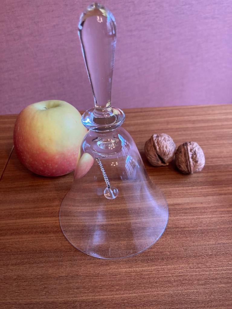 Glazen bel met klepel, Ophalen of Verzenden