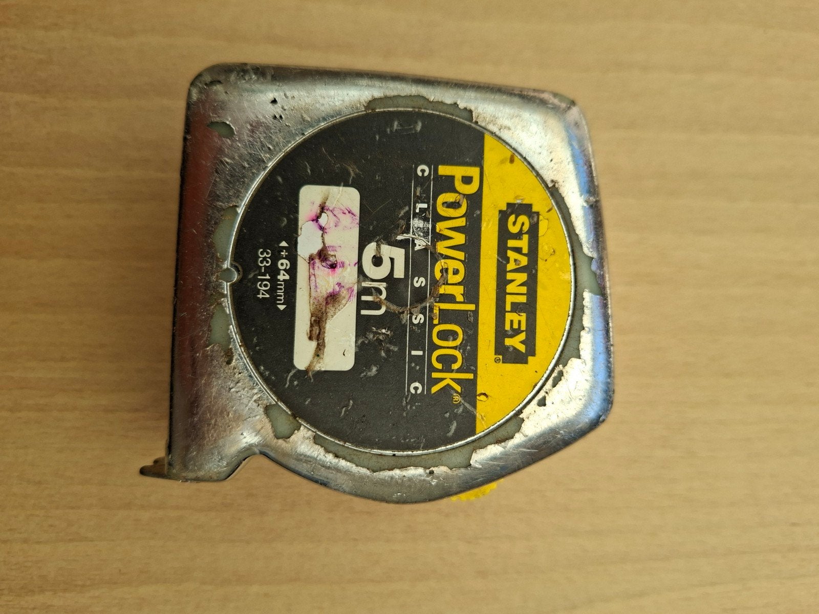 rolmaat  5 meter, Ophalen