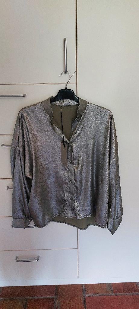 Blouse, damesblouse oversized, Ophalen of Verzenden, Zo goed als nieuw, Maat 38/40 (M), Groen