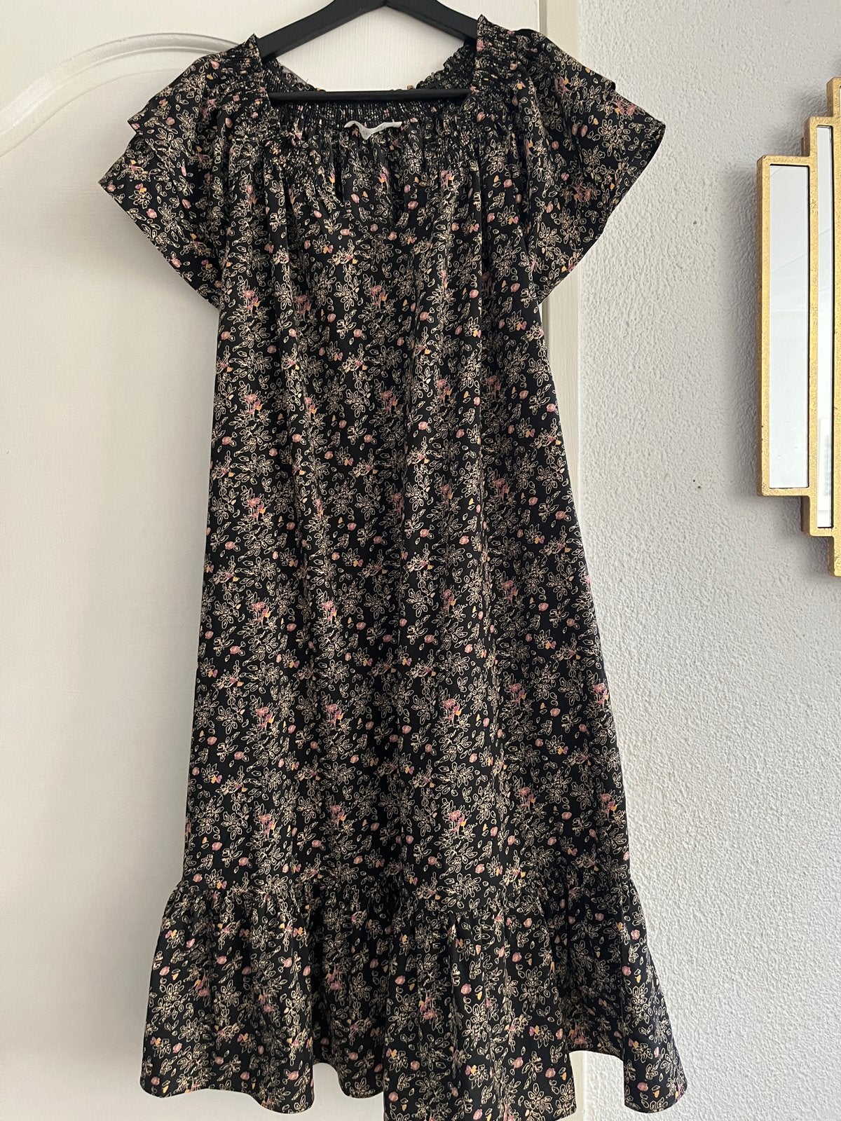 Co'Couture Zwarte Bloemenjurk - Maat M, Maat 38/40 (M), Zwart, Ophalen of Verzenden, Zo goed als nieuw