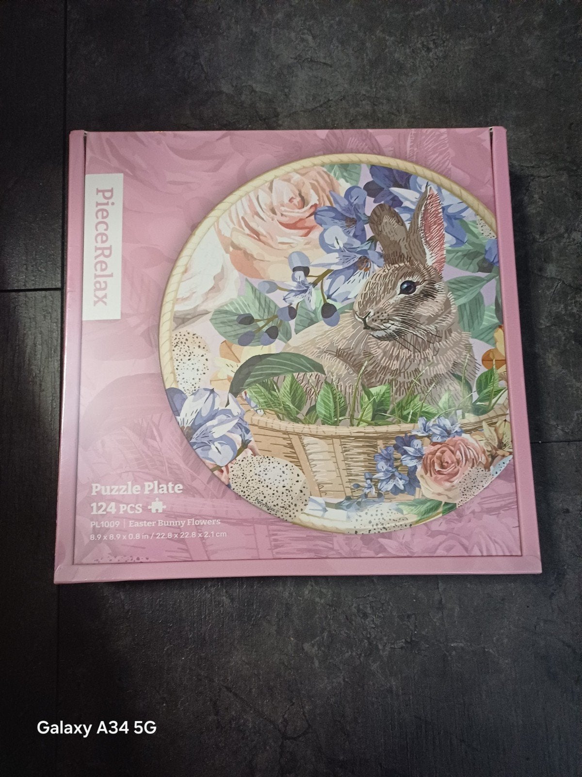 5x Nieuw PieceRelax Puzzel Plate 124 Stuks – Easter Bunny Fl, Ophalen of Verzenden, Minder dan 500 stukjes, Nieuw, Legpuzzel