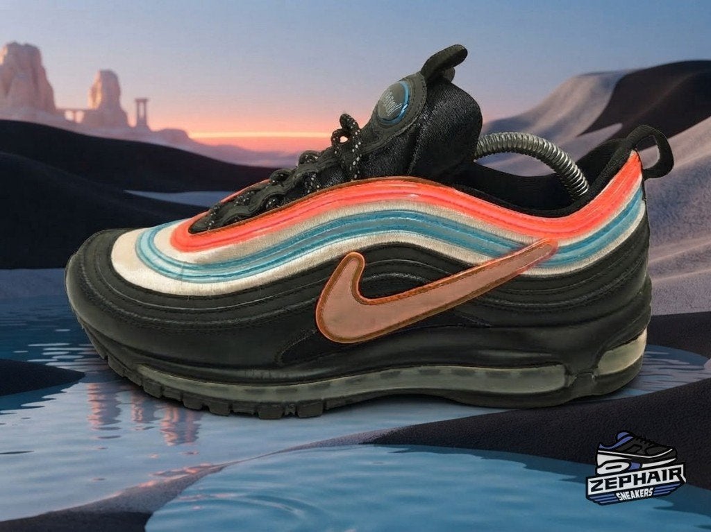 Nike Air Max 97 'Neon Seoul' EU42.5 2019, Colosseum 1, 1213 NL Hilversum, Nederland, Zwart, Nike, Ophalen of Verzenden