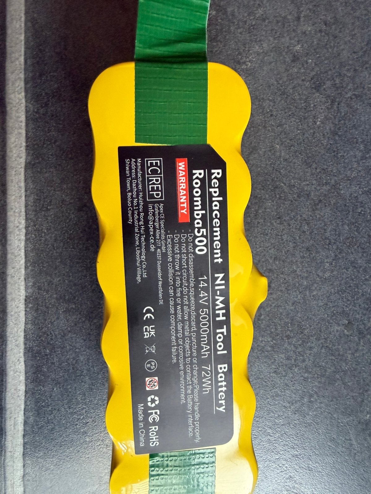 IRobot Roomba500 accu 14.4V 5000mah 72wh, Witgoed en Apparatuur, Stofzuigers, Ophalen of Verzenden, Zo goed als nieuw, Robotstofzuiger