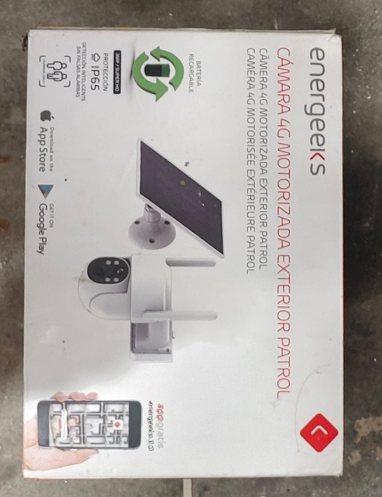 Energeeks 4G Motorized Outdoor Camera - Solar Powered, Ophalen, Zo goed als nieuw, Buitencamera