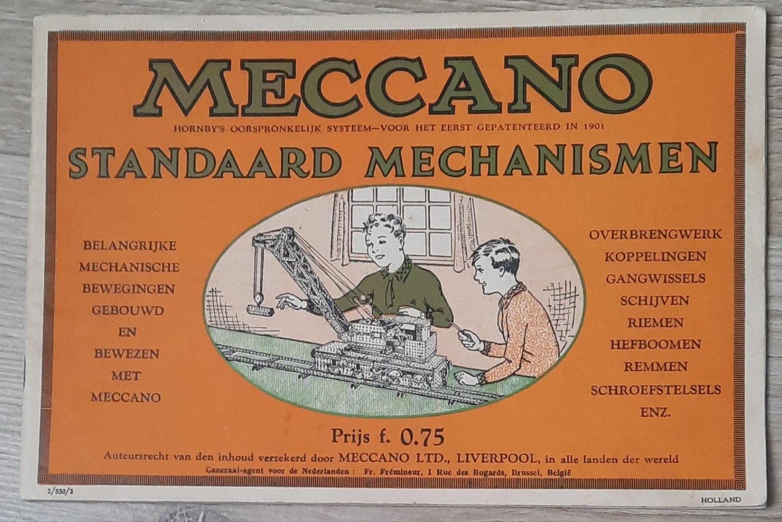 Meccano Standaard Mechanismen boekje 1930, Ophalen of Verzenden