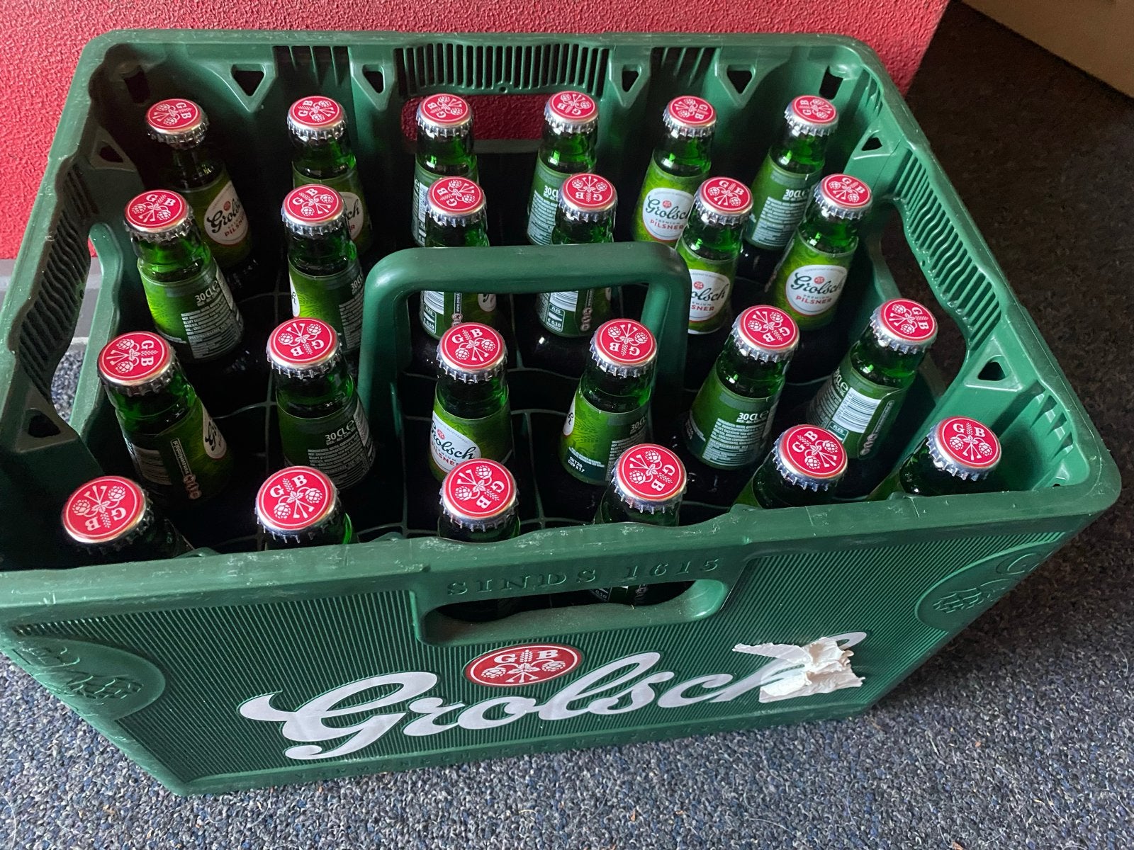 Grolsch 3 kratten van 24 flesjes, Ophalen, Nieuw, Flesje(s), Grolsch