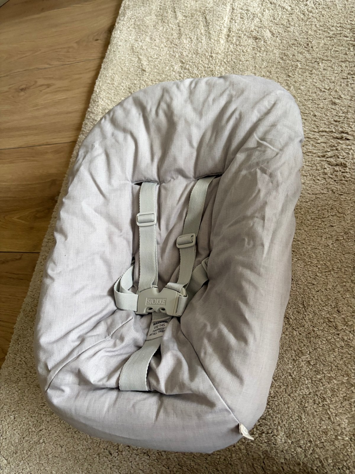Stokke Tripp Trapp Newborn Set met Ilmaha teddy hoes, Ophalen, Zo goed als nieuw, Meegroeistoel, Gordel(s)